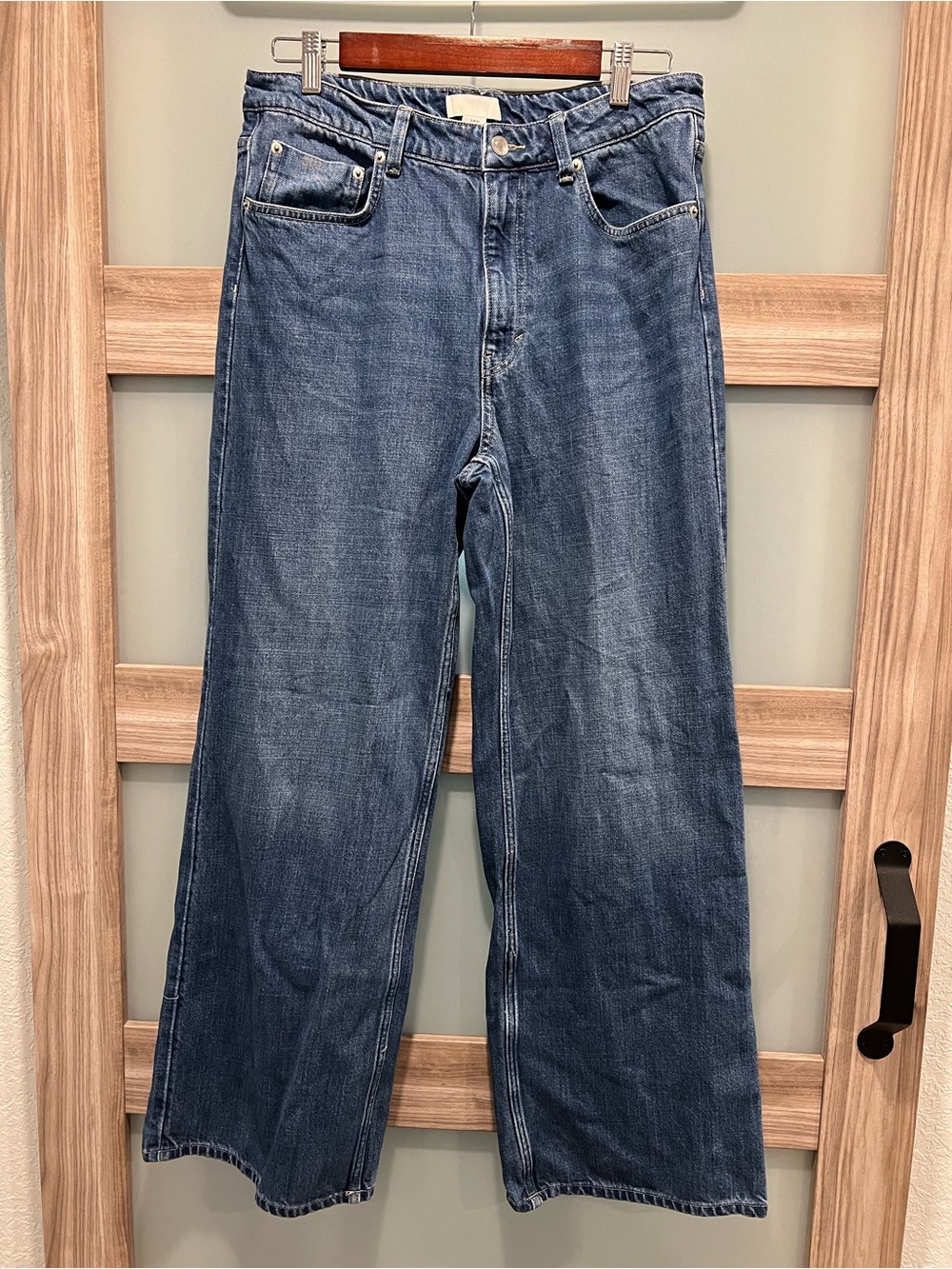 H&M | Relaxed Wide-Leg Blue Denim Jeans